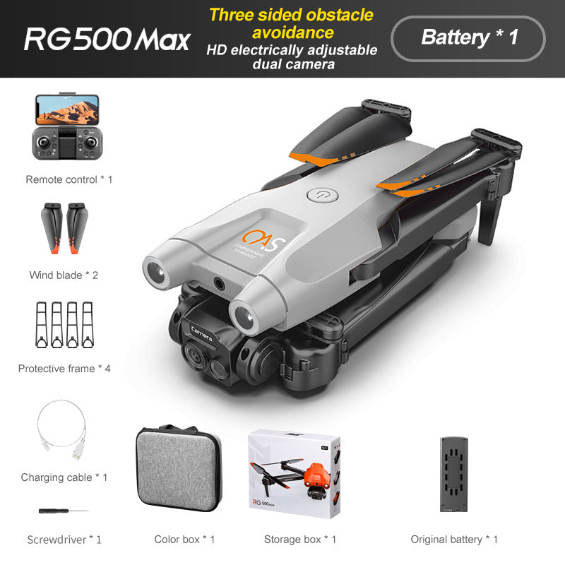 RG500MAX Cross-border UAV HD Aerial Photography Dual Camera Three-side Obstacle Avoidance Optical Flow Positioning Remote Control Aircraft Toy