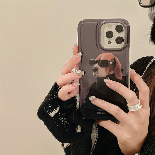 Sunglasses Cool Puppy Suitable For IPhone Mobile Phone Case